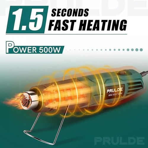 PRULDE Heat Gun Dual Temp, Mini Hot Air Gun 248℃-454℃ with one Nozzle - Picture 7 of 7