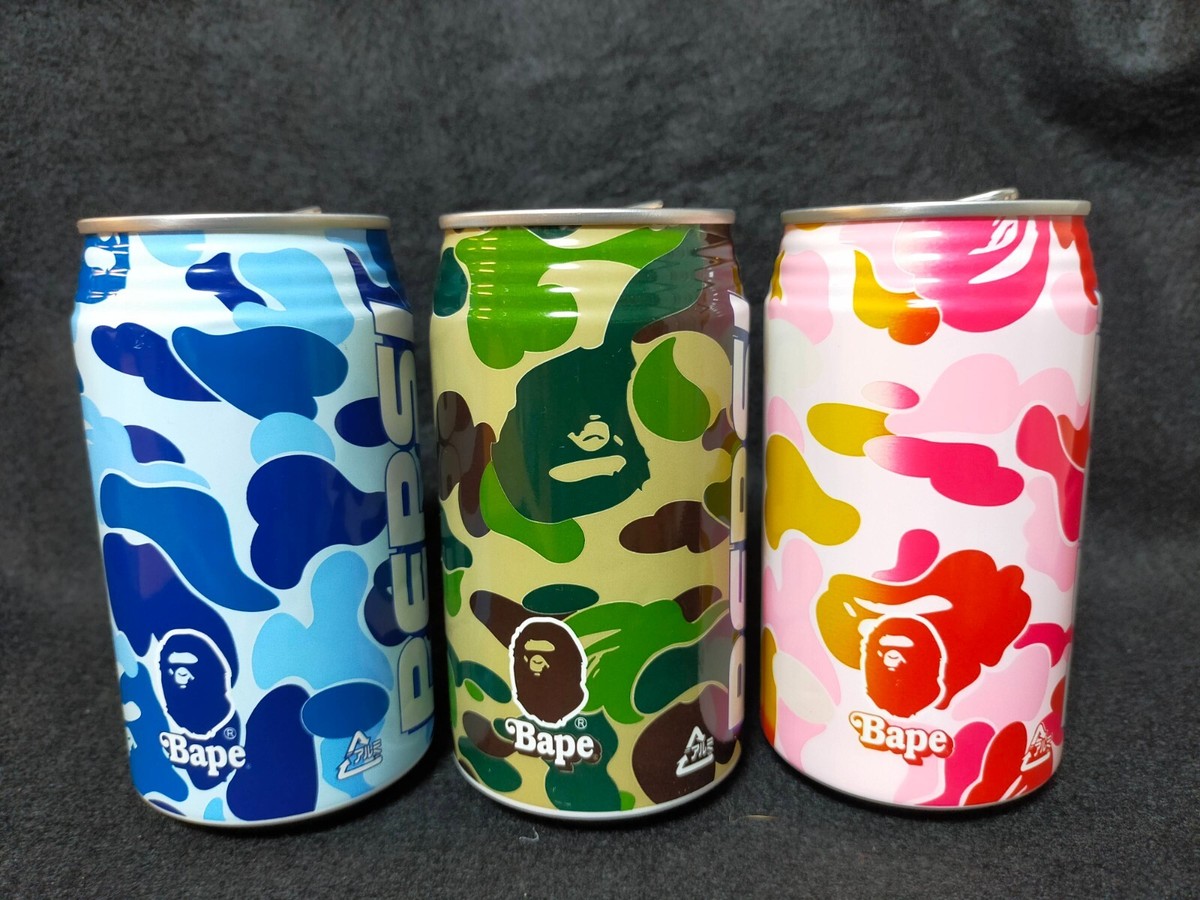 2001年 A BATHING APE APE×PEPSI景品 非売品セット 2001 A Bathing Ape x Pepsi Empty Cans Bottle set of 3 Aoyama