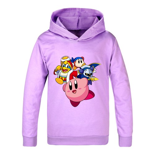 Kirby Boys Girls Casual Hoodie Kids Long Sleeve Hooded Sweatshirt Tops Xmas Gift - Picture 6 of 34