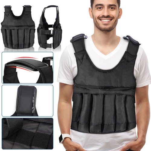 Adjustable Weighted Vest NO Weights Strength training Vest Workout Weight Jacket - Picture 2 of 19
