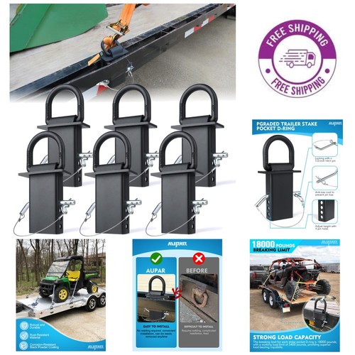 BMP Heavy Duty Stake Pockets For Truck/Trailer - Weld-On Steel - 6 Pack (Part 1000103)-732088