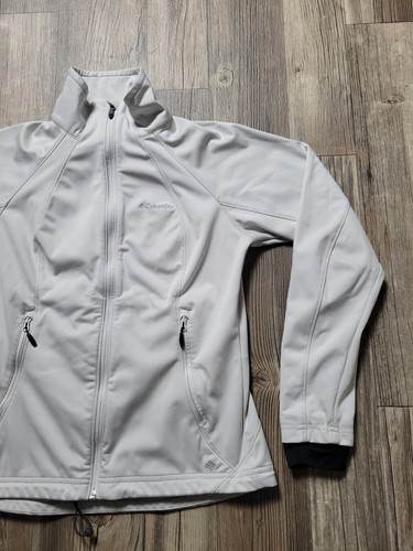 Columbia Omni Heat Jacket Womens Small White Solid Outdoor Coat Fleece Soft - Picture 5 of 11