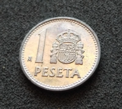 Monnaie Espagne 1 Peseta 1987 Aluminium Juan Carlos I KM#821  [2324] - Photo 1/2