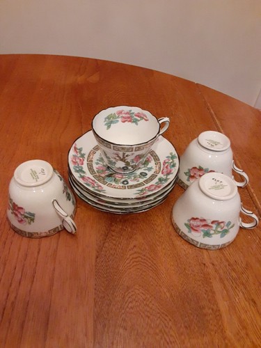 Set Of 4 Copeland Grosvenor China Indian Tree Demitasse Cup &Saucer - Picture 13 of 13