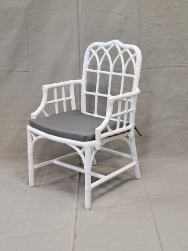 Vintage Painted McGuire Bamboo Armchairs - Set of 4 - Picture 4 of 12