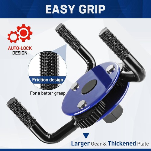 WORKPRO Universal Adjustable Oil Filter Wrench Magnetic Oil Filter Removal 3-Jaw - Picture 6 of 6