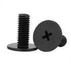 25pcs M2 Phillip screw crossed bolt thin flat head BLACK knob thread nail 5-8mm