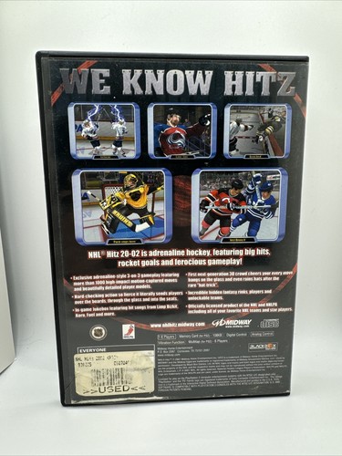 NHL Hitz 20-02 (Sony PlayStation 2, 2001) Complete Manual CIB Black Label Midway - Picture 2 of 3