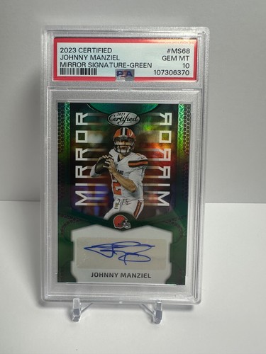 2023 Panini Certified Johnny Manziel Green Mirror Signatures 2/5  MS68 jersey #