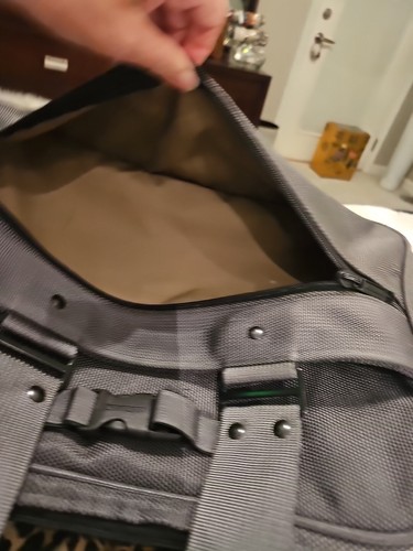 Andiamo Valoroso Carry On Bag Luggage 17” Green/Gray Bomb Cloth Weekender Brief - Picture 10 of 12
