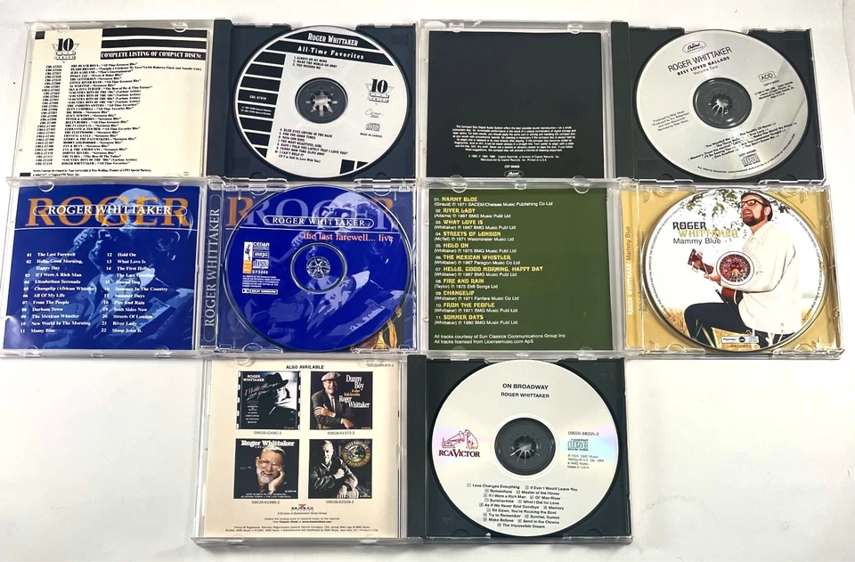 Roger Whittaker lot of 7 CDs Best Loved Ballads, Broadway, Greatest Hits, Live Foto 4 de 4