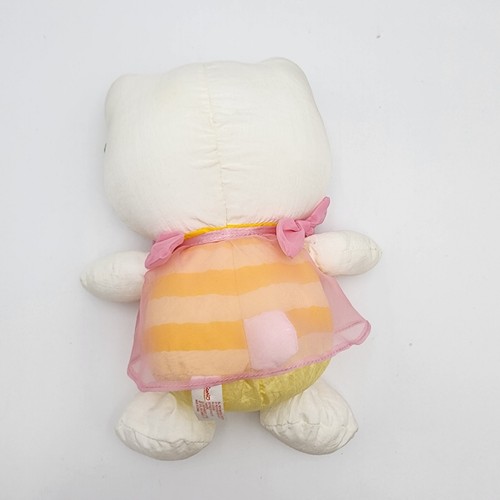 Sanrio Hello Kitty Nylon Stuffed Animal Plush with orange slice bow - Picture 4 of 7