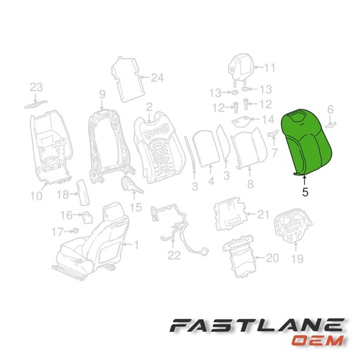 2019-2020 CADILLAC CT6 FRONT SEAT BACK COVER NEW OEM 84466066 - Picture 6 of 8