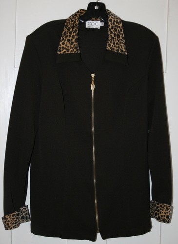 Top giacca donna CDC Caren Desiree Company full zip costine elasticizzato taglia 14 - Foto 2 di 6