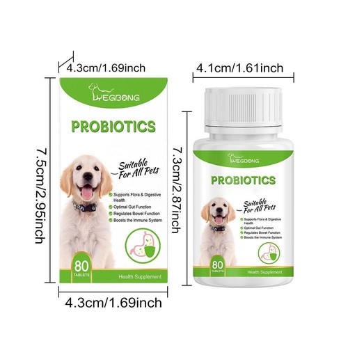 Probiotic Supplements For Pet Dog Gut & Immunity Health Chewable Tablet 60PCS UK - Picture 13 of 13
