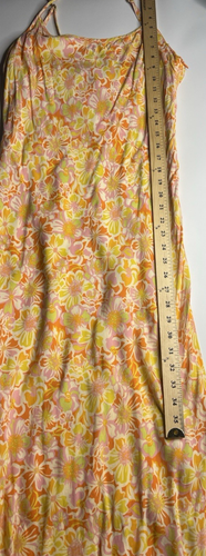 Rhythm Maxi Floral Clueless Dress Women L Sundress Hawaii Strappy Boho Side Zip - Picture 3 of 11