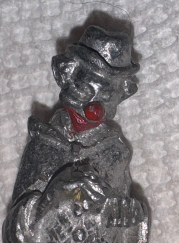 Estatuilla miniatura vintage de payaso de peltre de 2" estatua nariz roja tal vez Hudson? - Imagen 2 de 13