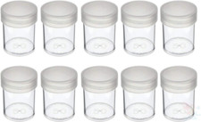  10 Brand round Clear Plastic Half Dollars Size Coin Storage Tube Holders wit