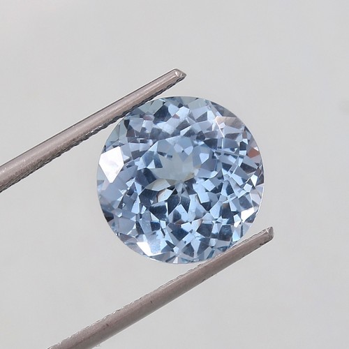 AAA+ Natural Flawless Brazilian Aquamarine Loose Round Gemstone Cut 10x10 MM - Picture 4 of 6