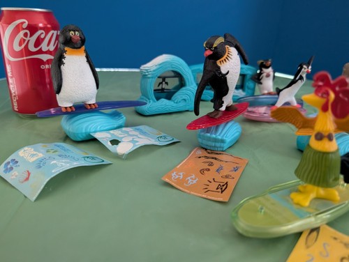 McDonald's 2007 Surf's Up Juego Completo de 8 + Pegatinas de Bonificación - Imagen 4 de 6