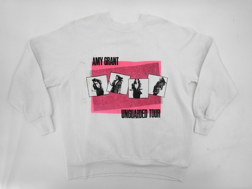 Vintage Amy Grant Varat Sweatshirt Damen Extra Large Weiß Konzert 80er Ungarded