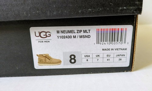 Stivali UGG Neumel Zip MLT 1102430 da uomo colore marrone con lacci e zip taglia US 8 NUOVI - Foto 1 di 11