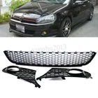 Grille Front Lower Fog Light Grill Cover for 09-13 VW Golf/Jetta Sportwagen MK6
