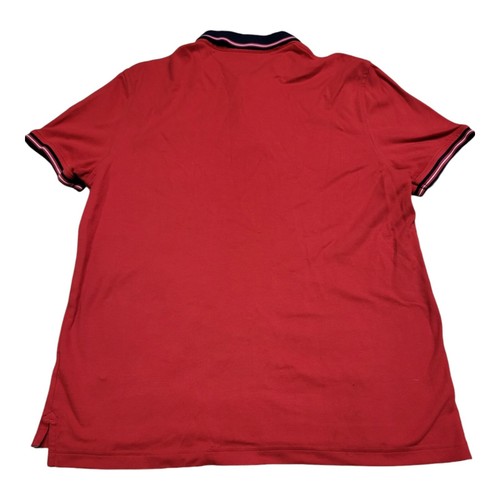 Tommy Hilfiger Polo Shirt Men\'s L Short Sleeve Embroidered Logo Red - Picture 6 of 11