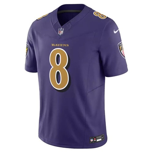 Herren #8 Lamar Jackson Purple Vapor F.U.S.E. Limitiertes Trikot - alle genäht - Bild 20 von 33