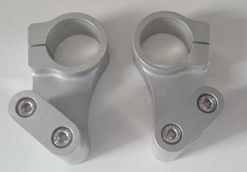 SUZUKI GSXR 750 handle bar riser conversion brackets Years 1998-1990 - Picture 4 of 5