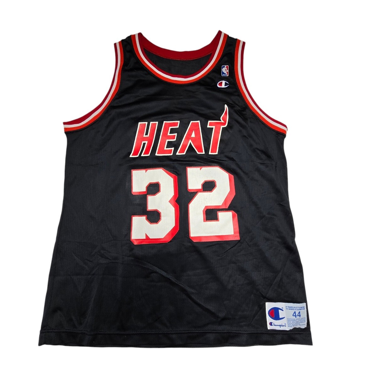 チャンピオンMiami Heat マイアミヒート ハロルドマイナー ユニフォーム RARE #4 NBA Vintage Champion Miami Heat Harold Miner Black