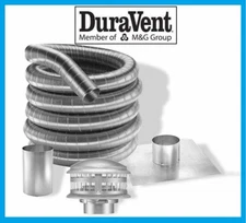 DURAVENT 4DFA-25K Aluminum 4" Inner Diameter DuraFlex AL Flexible Liner Kit 25'
