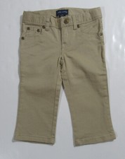 Polo Ralph Lauren Toddler Girls Big Pony Chino Pants Khaki Tan Size 2 / 2T NWT