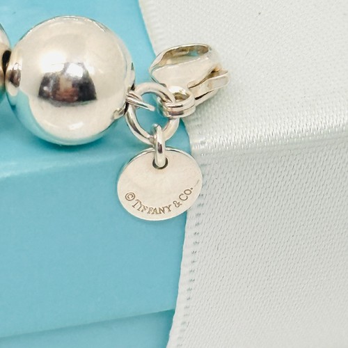 8.25" Tiffany HardWear Ball Bracelet Sterling Silver 10mm Bead - Picture 3 of 7