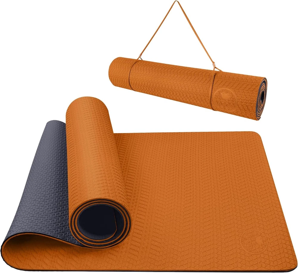 Non-slip eco-friendly thick yoga mat for hot yoga and workouts, anti-tear durable