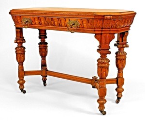 American Renaissance Revival Victorian Golden Oak End Table With Image Is Loading American Renaissance Revival Victorian Golden Oak End Table