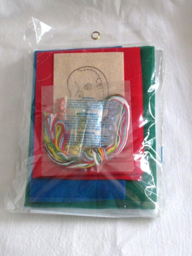 VTG BUCILLA 16" HO HO HO SANTAS GIFTS PLUSH FELT CHRISTMAS STOCKING KIT NEW - Picture 3 of 3