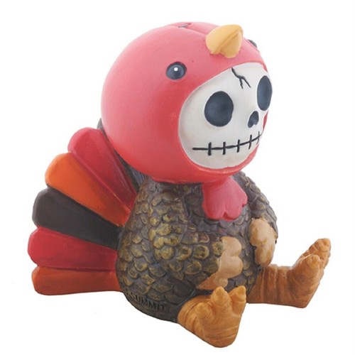 Furrybones Pumpkin Skeleton in Thanksgiving Turkey Costume Figurine - Picture 3 of 3