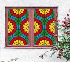 3D Yellow Petals A569 Window Film Print Sticker Cling Stained Glass UV Zoe