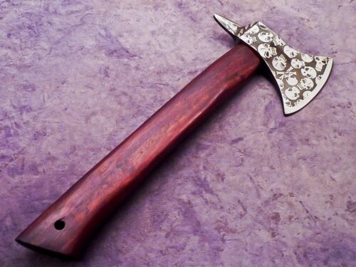 CUSTOM HANDMADE FORGED CARBON STEEL AXE HATCHET TOMAHAWK VIKING TACTICAL AXE 443 - Picture 4 of 11
