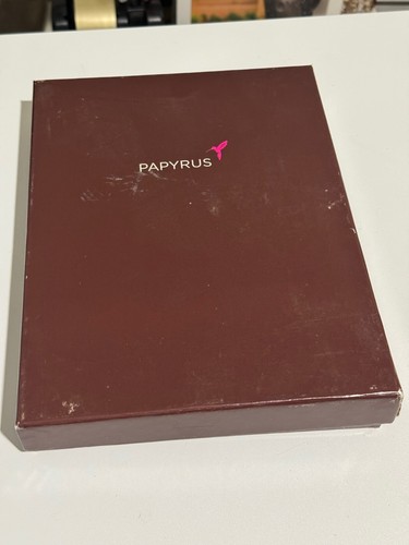 Papyrus Wood Texture Brown Italian Leather Journal Notebook with Lock 6.5 x 8.5" - Picture 13 of 13
