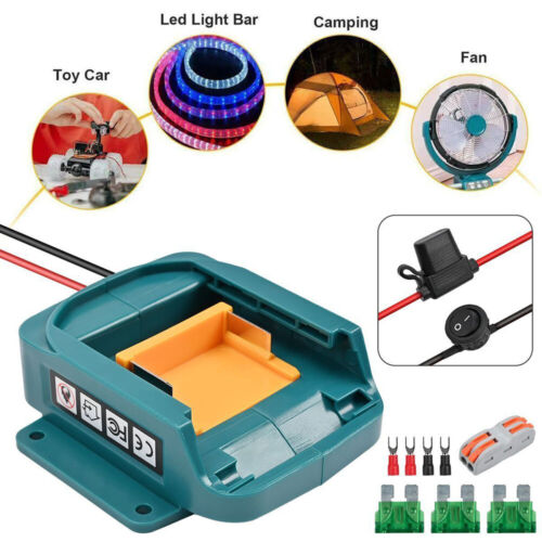 Adattatore batteria convertitore di potenza fai da te per Makita 18V con fusibile e interruttore 14 AWG - Foto 6 di 10