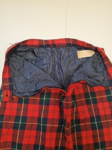 Gonna abito vintage donna pendleton 100% lana rosso a quadri giacca tuta - Foto 11 di 12
