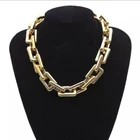 Women's Lightweight Gold Color Chunky Style 18" Chain Choker Necklace 92-2