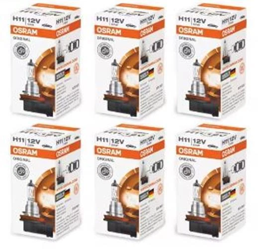 6 x Osram 12v H11 55w Halogen Clear Globes 3200k original 64211 (6pcs) - image 4 of 4