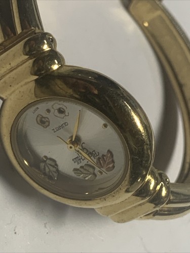 Ladies Black Hills 12k Gold Leaves Watch For Parts/repair - Picture 3 of 8