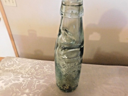C.N. Ballinger Point- MY Nwy MonMouth aqua bottle with marble for top soda - Picture 2 of 4