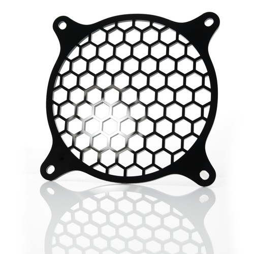 Custom 80mm HONEYCOMB Computer Fan Grill Gloss Black Acrylic Cooling Cover Mod - Picture 1 of 2