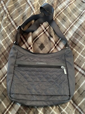 Hedgren Womens Quilted Crossbody Bag Charcoal Gray Zip Medium