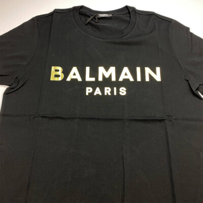 【関税込み】Balmain ブラック Paris Print Tシャツ T-shirt with Balmain Paris print - Women | BALMAIN